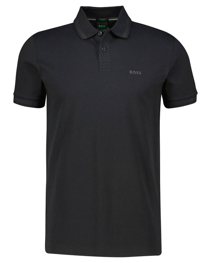 Рубашка-Поло pio стандартного кроя Boss, черный цена и фото