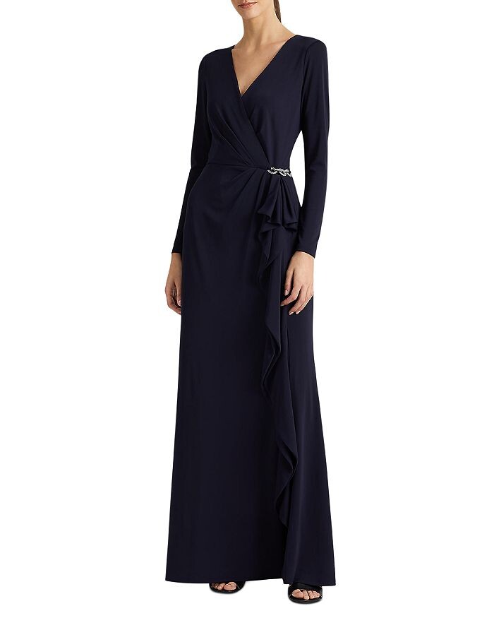 

Трикотажное платье с оборками и отделкой Ralph Lauren