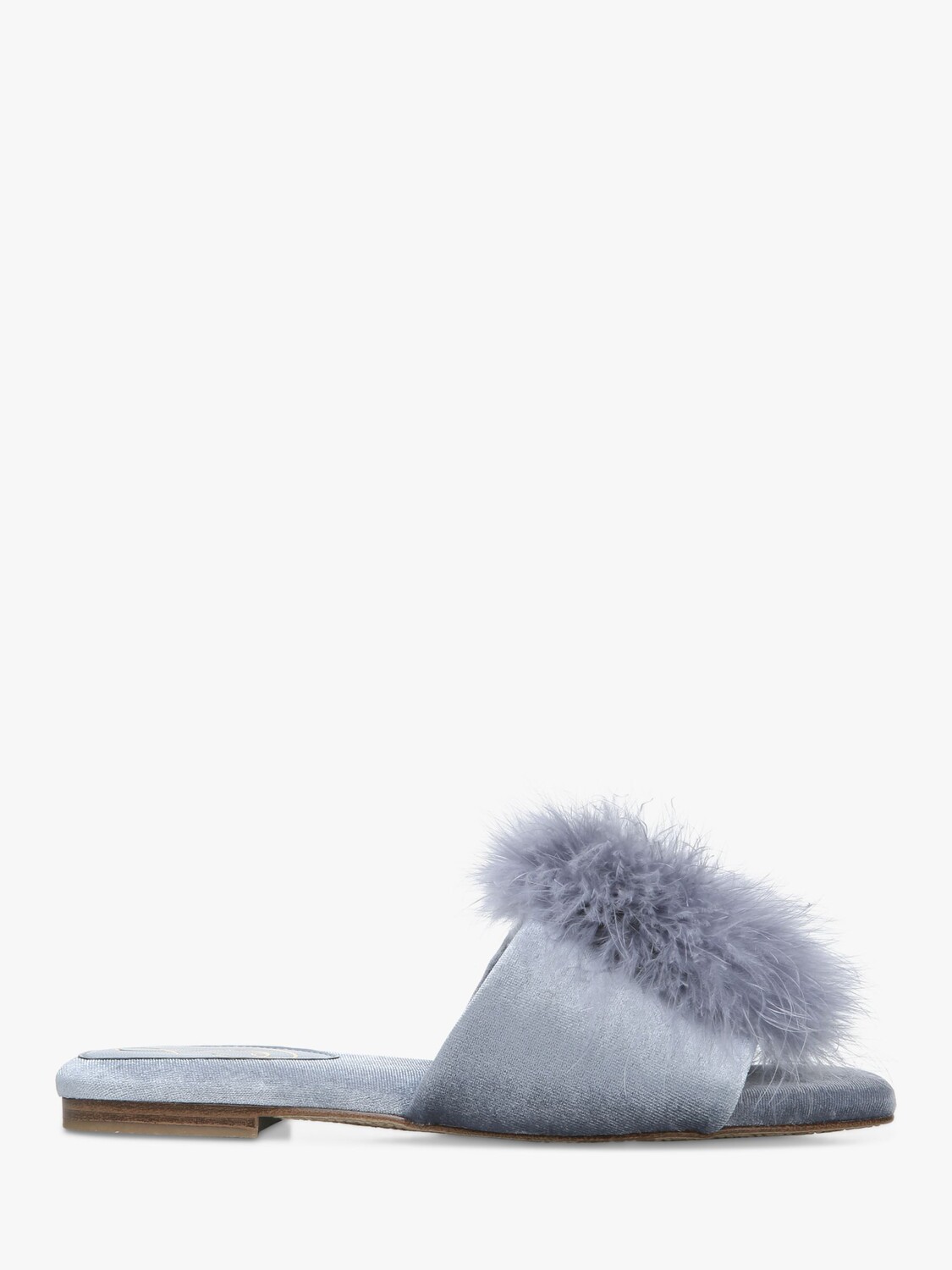 

Sam Edelman Francie Pom Pom Бархатные шлепанцы, серые