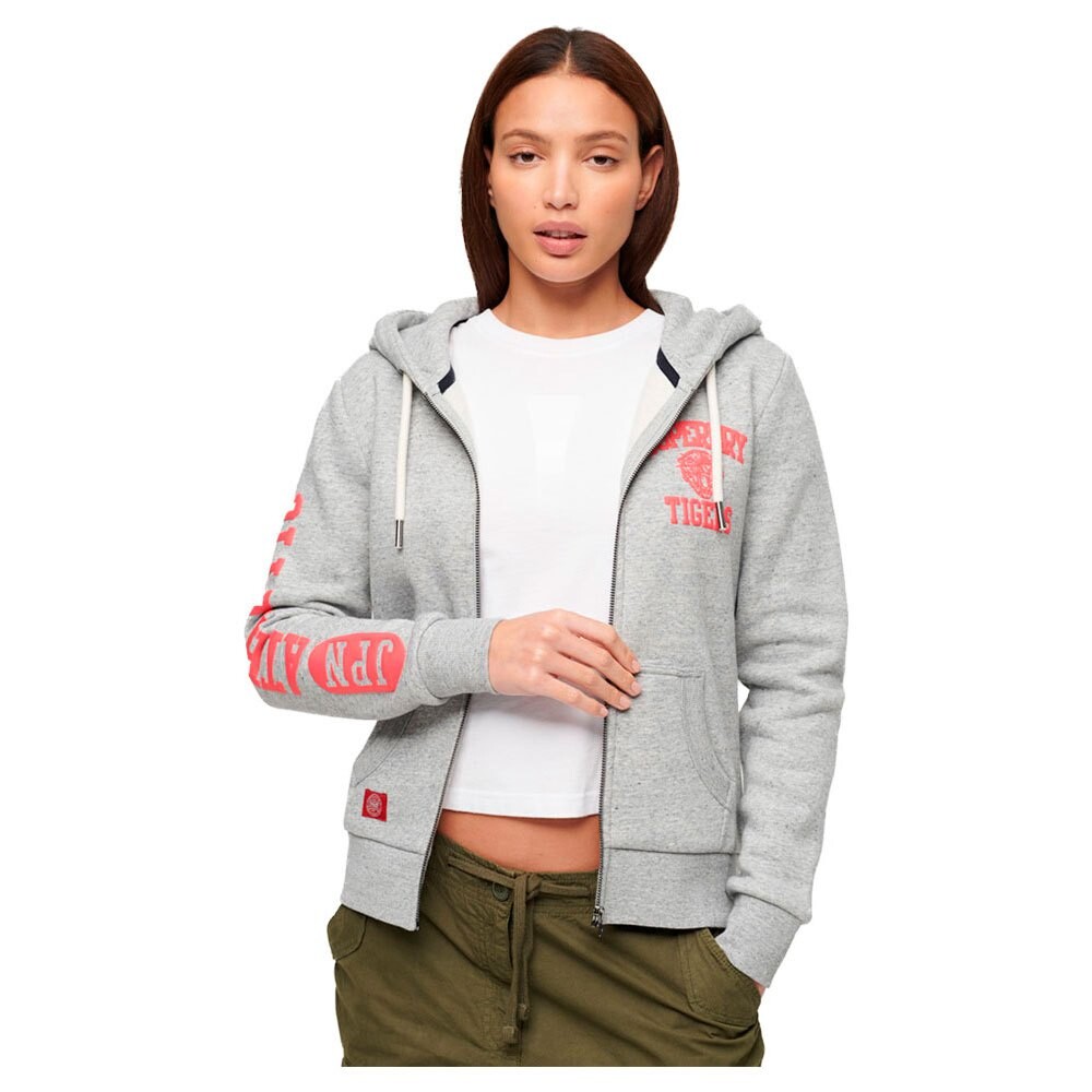 

Толстовка Superdry Athletic College Full Zip, серый