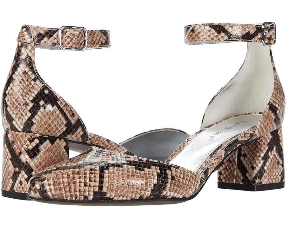 Туфли David Tate Adeline, цвет Camel/Black Patent Snake Print