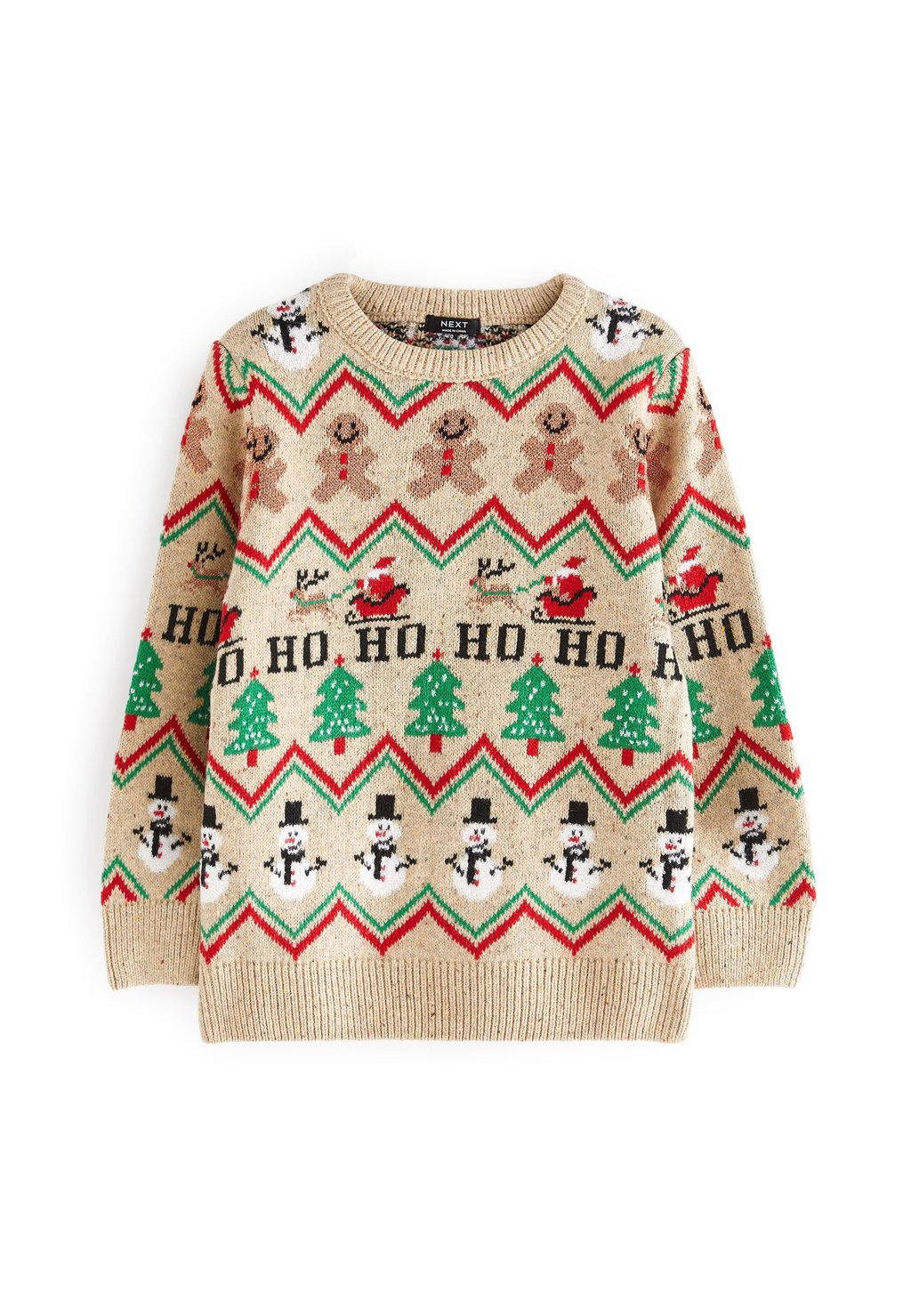 Вязаный свитер CHRISTMAS Next, цвет neutral snowman fairisle pattern