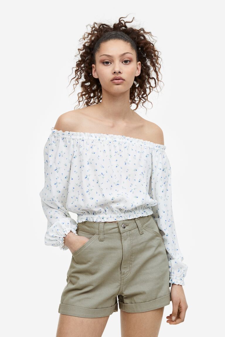 

Шорты карго с высокой талией H&M