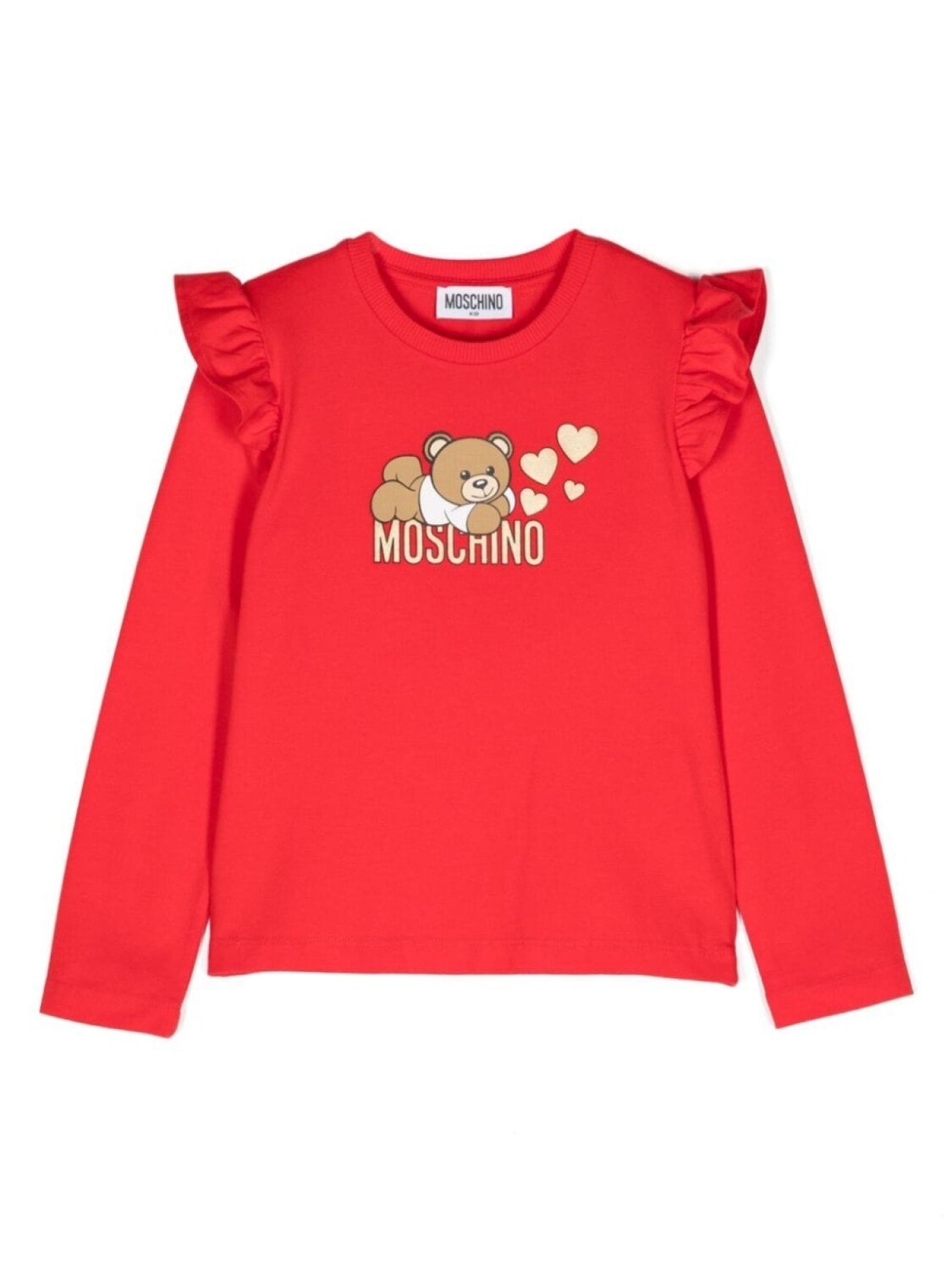 

Moschino Kids футболка с принтом Teddy Bear, красный