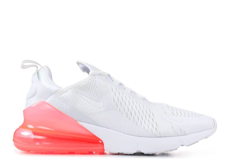 Nike air max 270 white and hot on sale pink