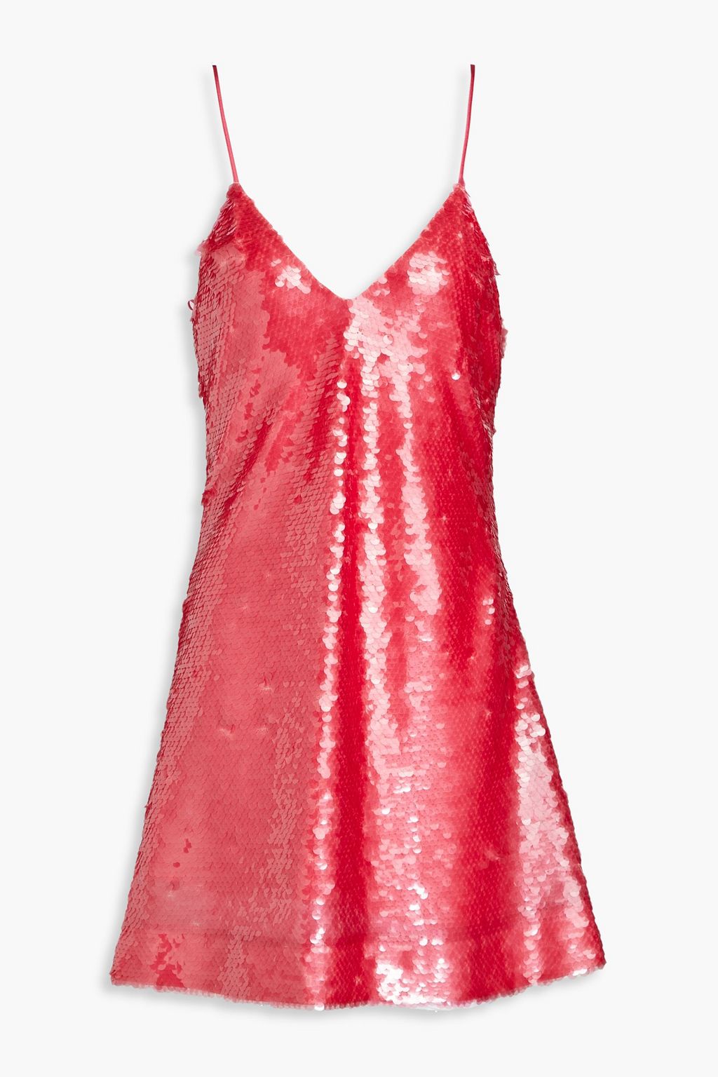 Платье мини из тюля с пайетками BALMAIN, розовый