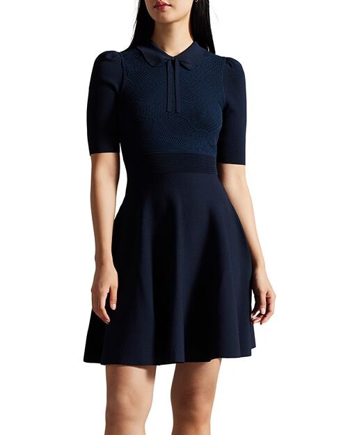 

Трикотажное платье Hillder смешанной вязки Ted Baker, цвет Blue