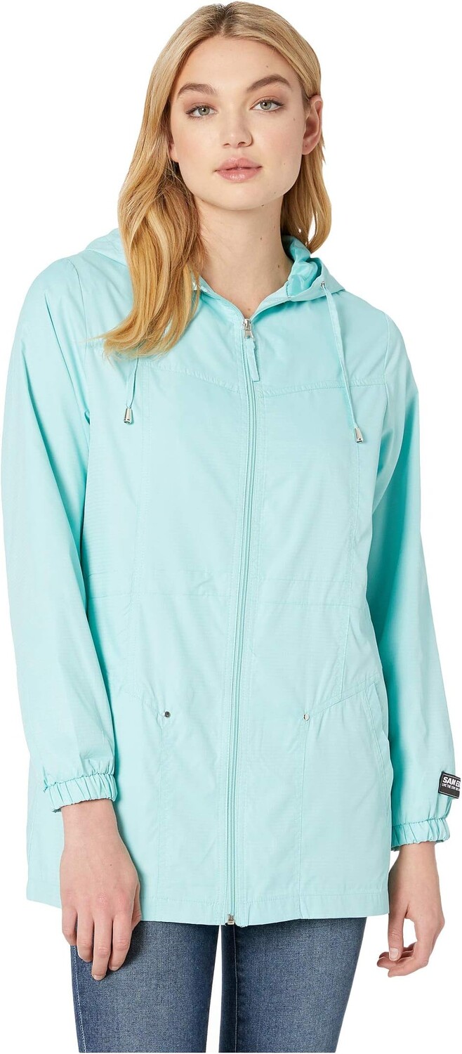

Анорак Sam Edelman Ripstop Hooded Anorak, цвет Seafoam