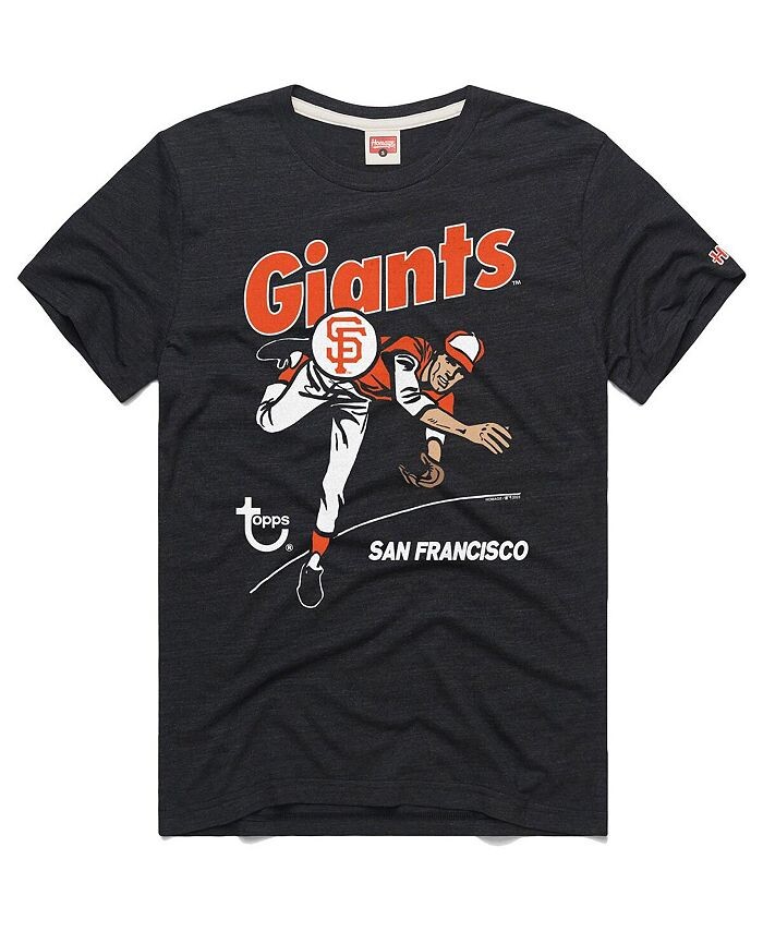 

Мужская темно-серая футболка Tri-Blend San Francisco Giants x Topps Homage, серый
