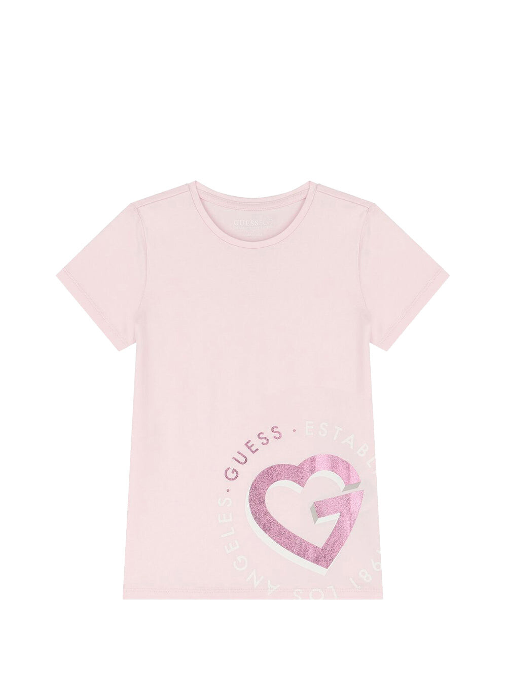 

Розовая футболка для девочек Guess