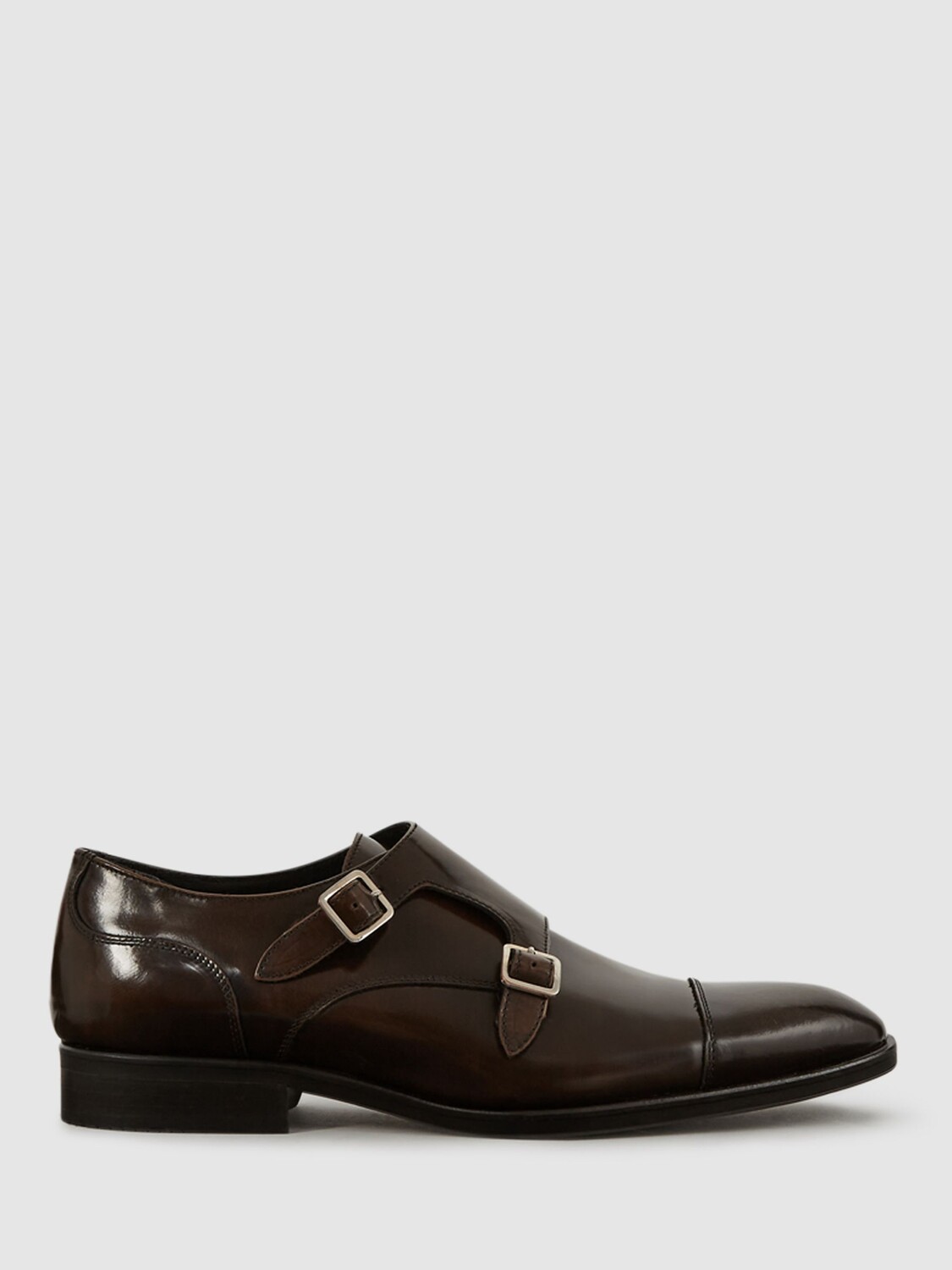 

Туфли-монки Rivington с двумя ремешками Reiss, коричневый