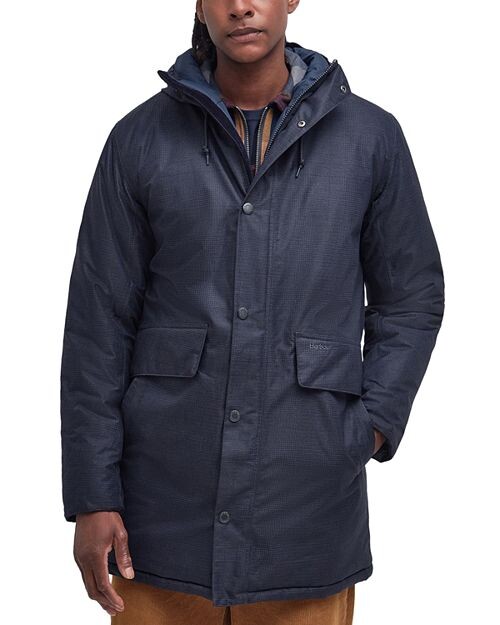 

Зимняя городская водонепроницаемая парка с капюшоном Barbour, цвет Blue