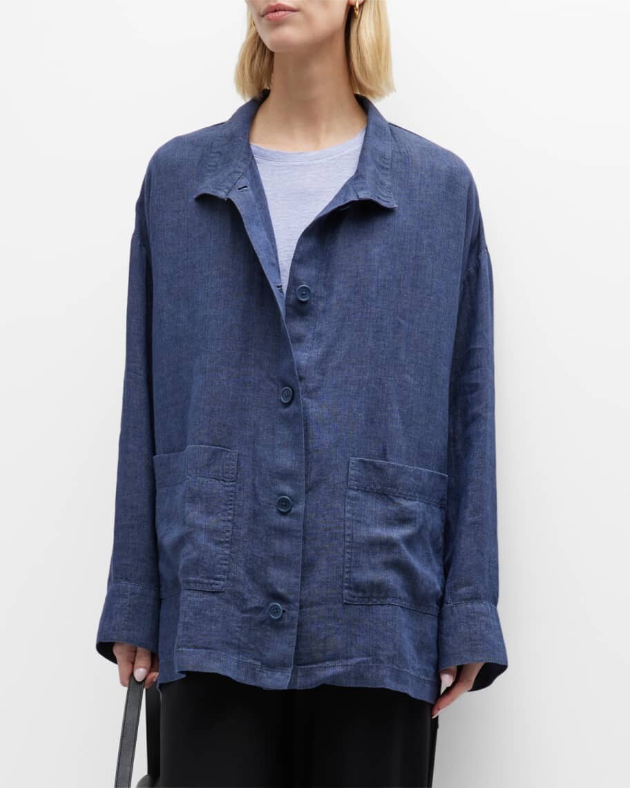 

Льняная рубашка Delave на пуговицах Eileen Fisher