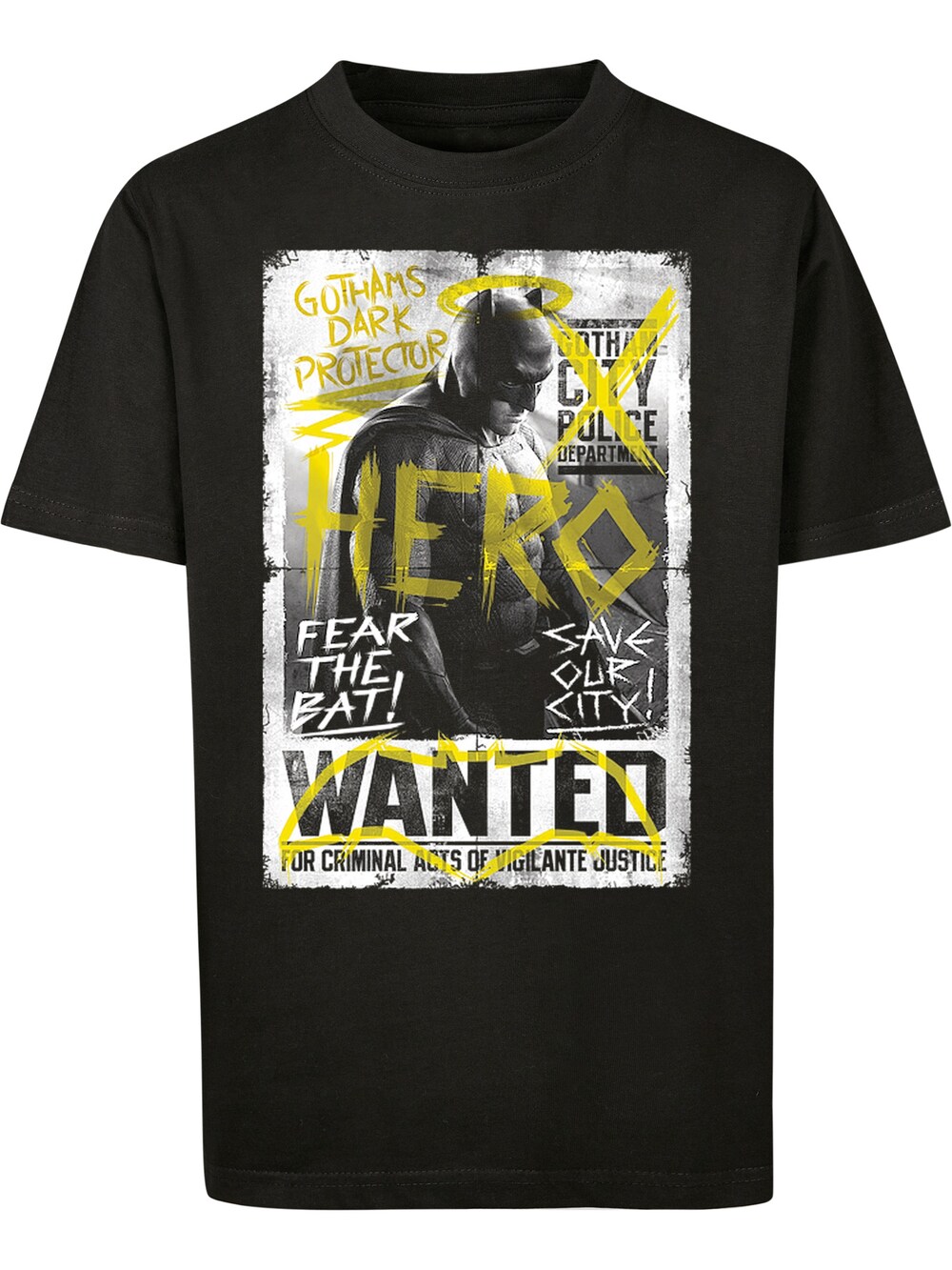 Рубашка F4Nt4Stic Batman vs Superman Wanted, черный