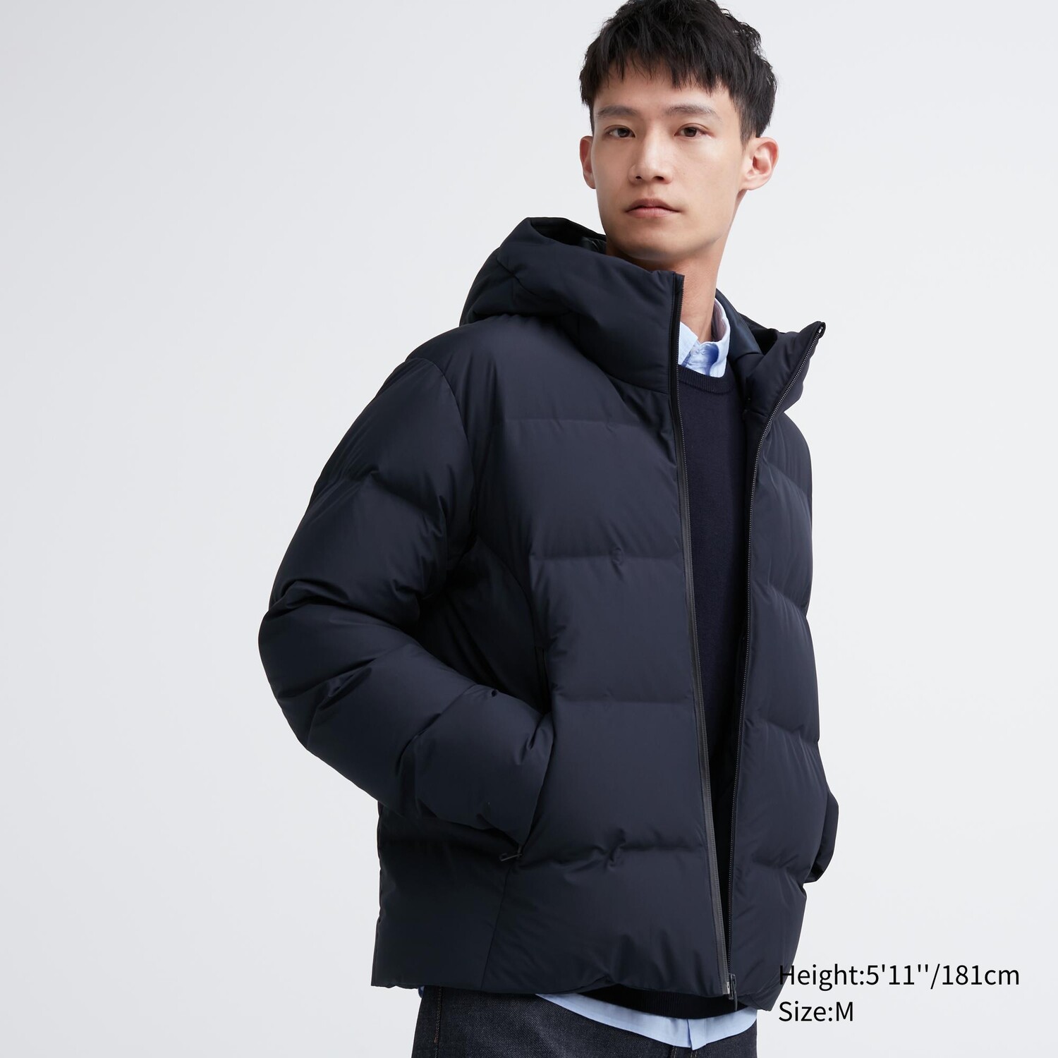 

Парка UNIQLO бесшовная, темно-синий