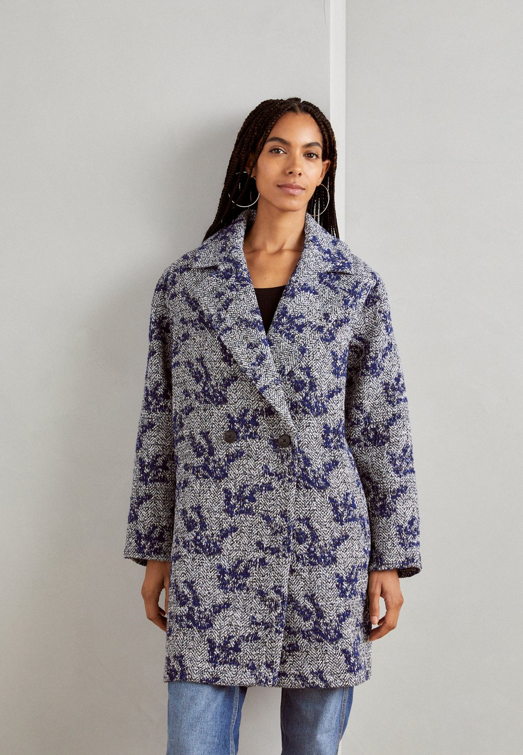 

Пальто классическое Coat Floor Desigual, цвет azul europa