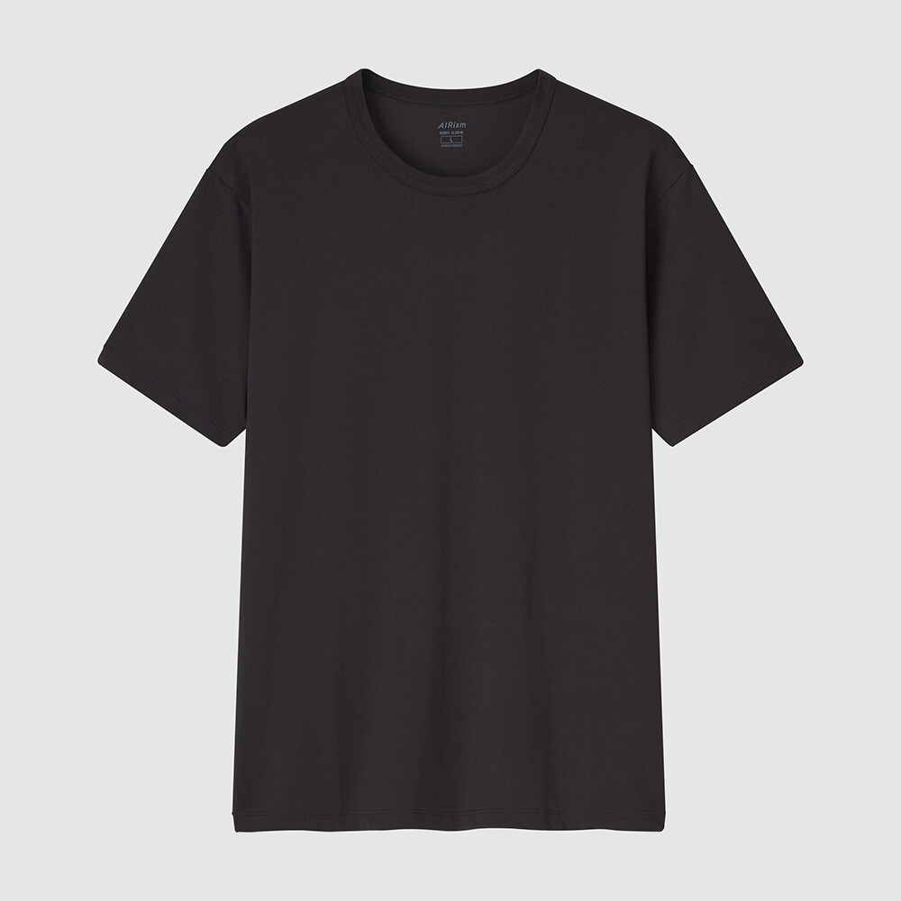 

Мужская футболка Uniqlo AIRism из смесового хлопка, черный
