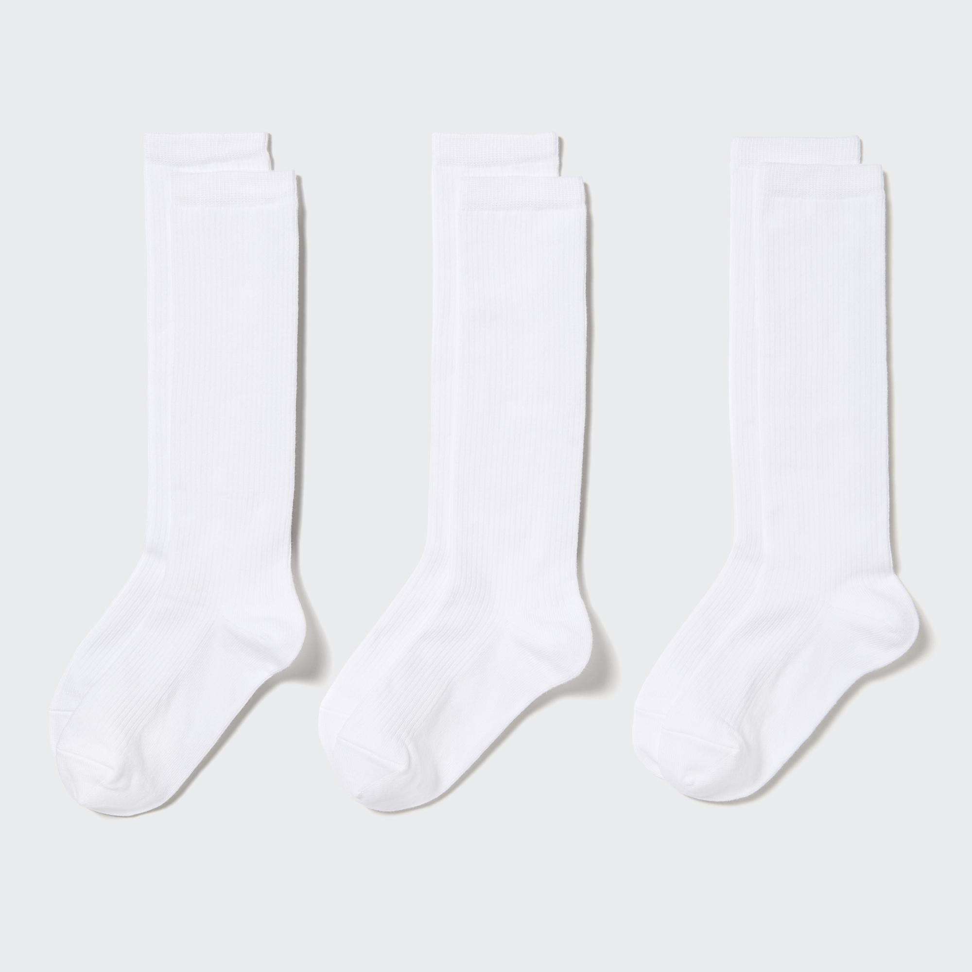 Носки UNIQLO высокие 3 пары, белый