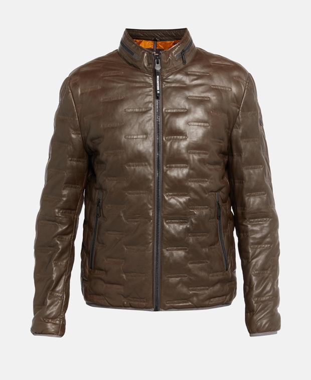 Кожаный пиджак , коричневый Milestone