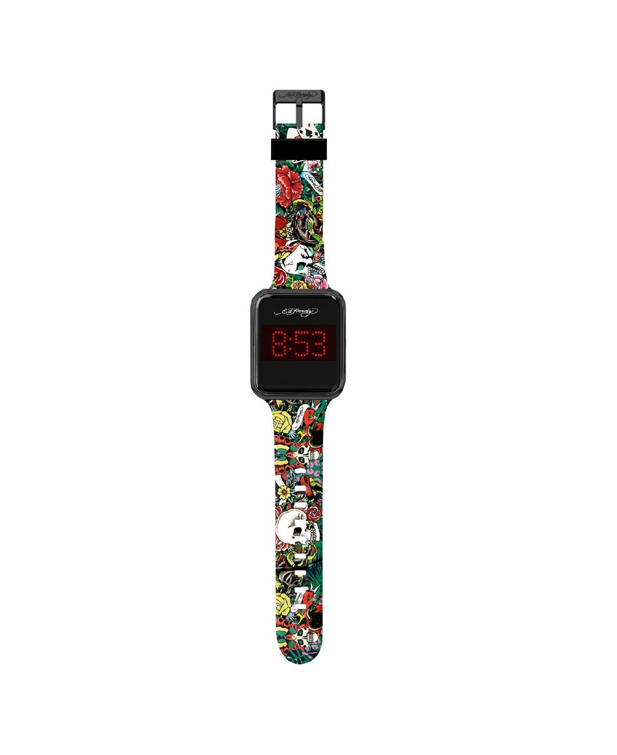 

Мужские часы с разноцветным силиконовым ремешком 45 мм Ed Hardy
