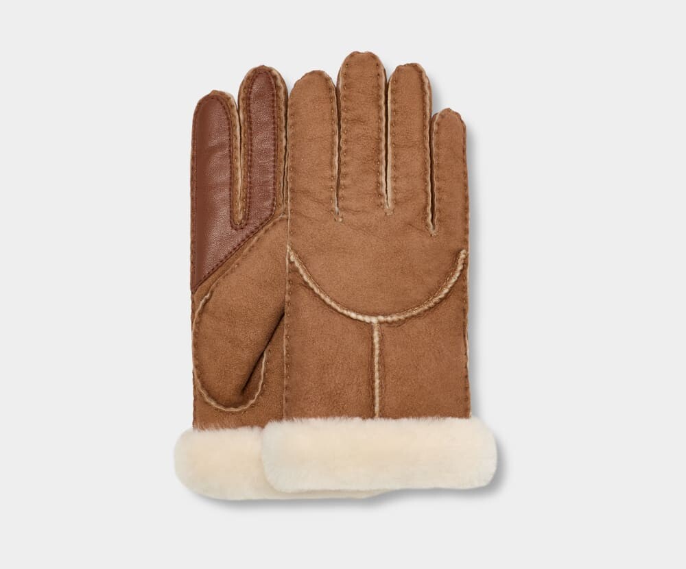 

Перчатки Sheepskin Whipstitch Glove UGG, коричневый
