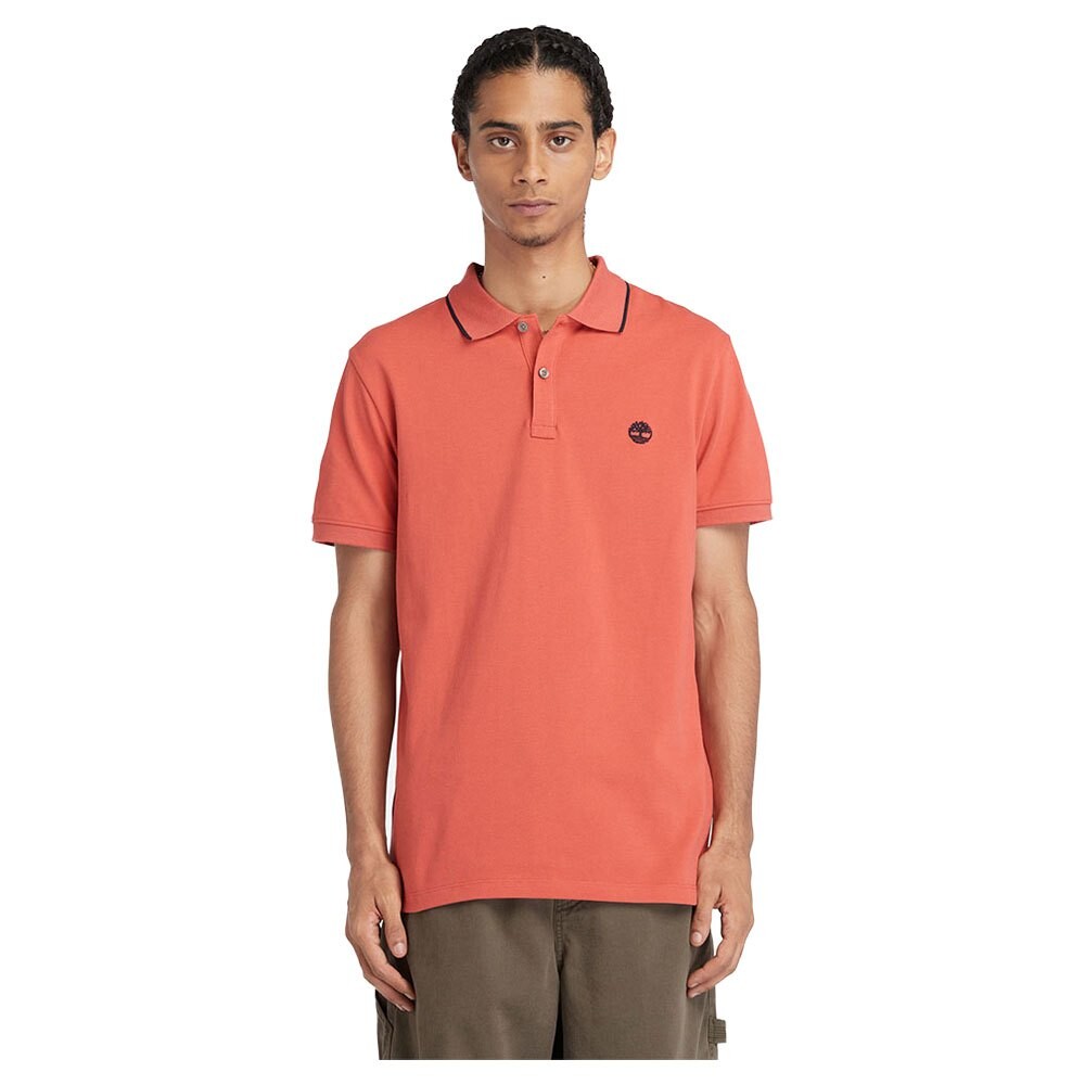

Поло Timberland Millers River Printed Neck, оранжевый