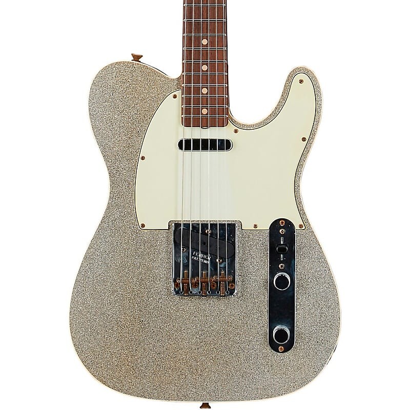 

Электрогитара Fender Custom Shop Limited-Edition Platinum Anniversary '63 Telecaster Journeyman Relic Electric Guitar Aged Silver Sparkle