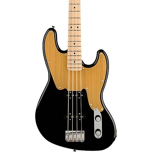 Басс гитара Squier Paranormal Jazz Bass '54, Maple Fingerboard, Gold Anodized Pickguard, Black