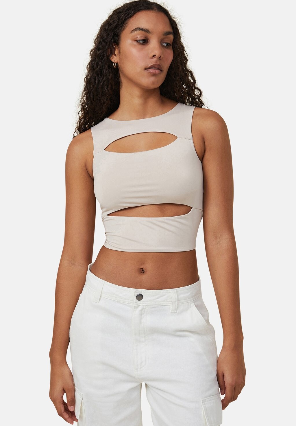 

Топ Cody Cut Out Cotton On, цвет stone