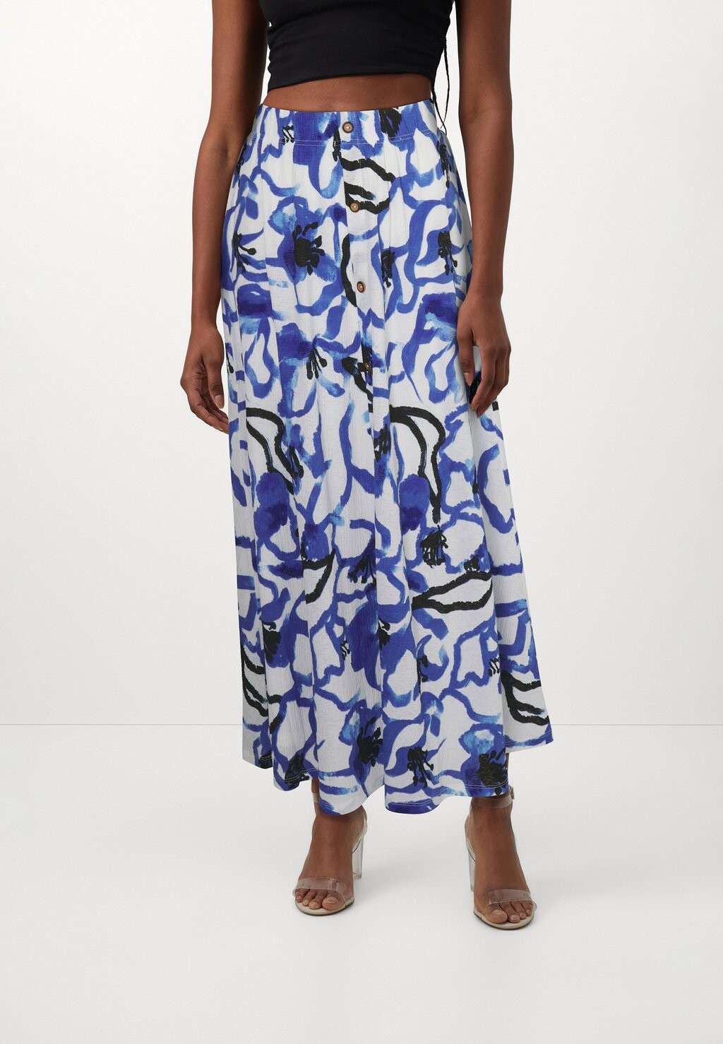 

Юбка макси ONLPELLA SKIRT ONLY, цвет cloud dancer aop:blue modern flower