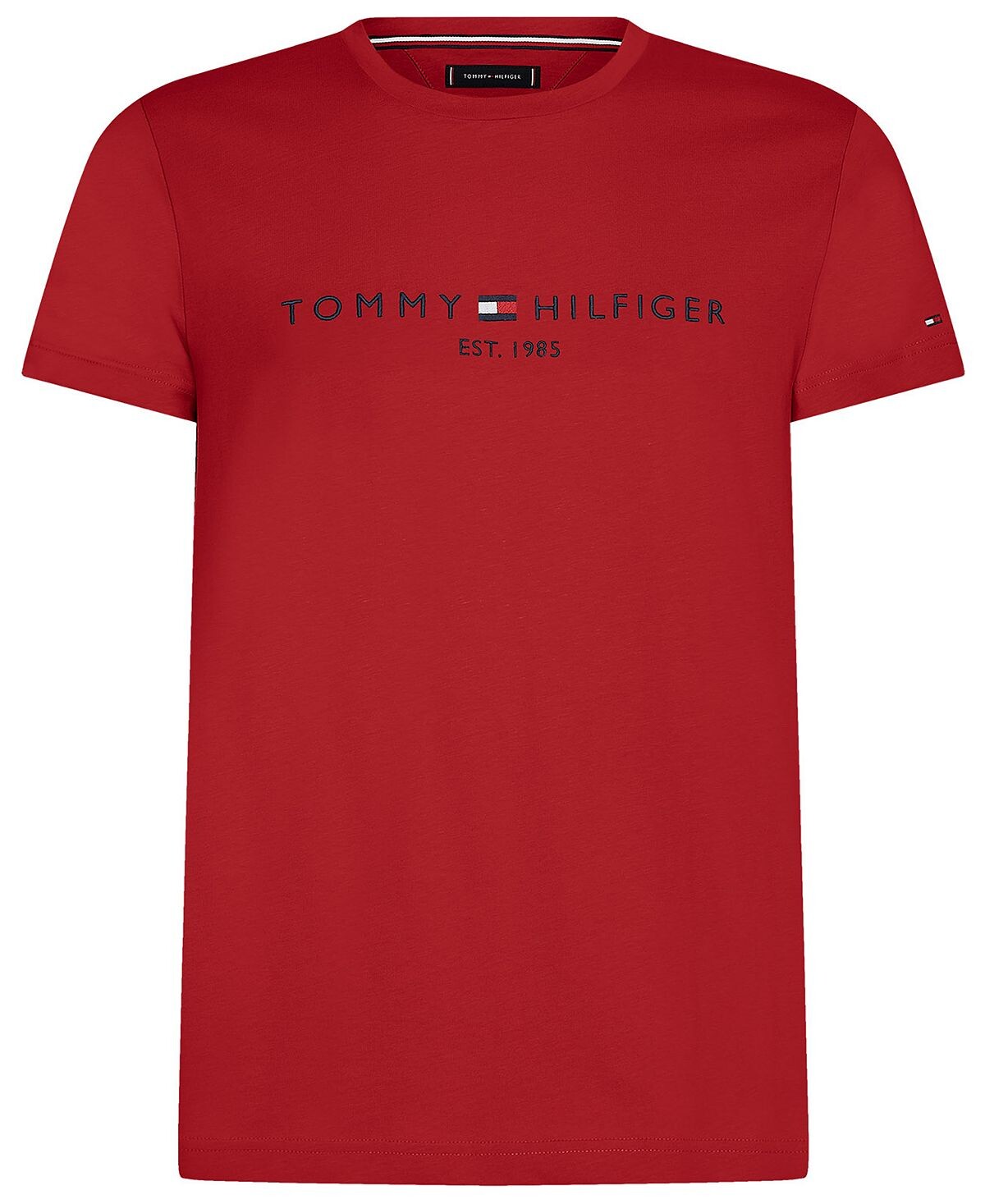 

Мужская футболка с круглым вырезом с вышитым логотипом Tommy Hilfiger