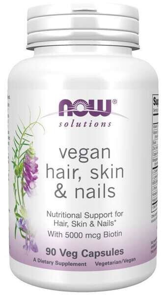 

Now Foods Vegan Hair Skin Nails подготовка волос, кожи и ногтей, 90 шт.
