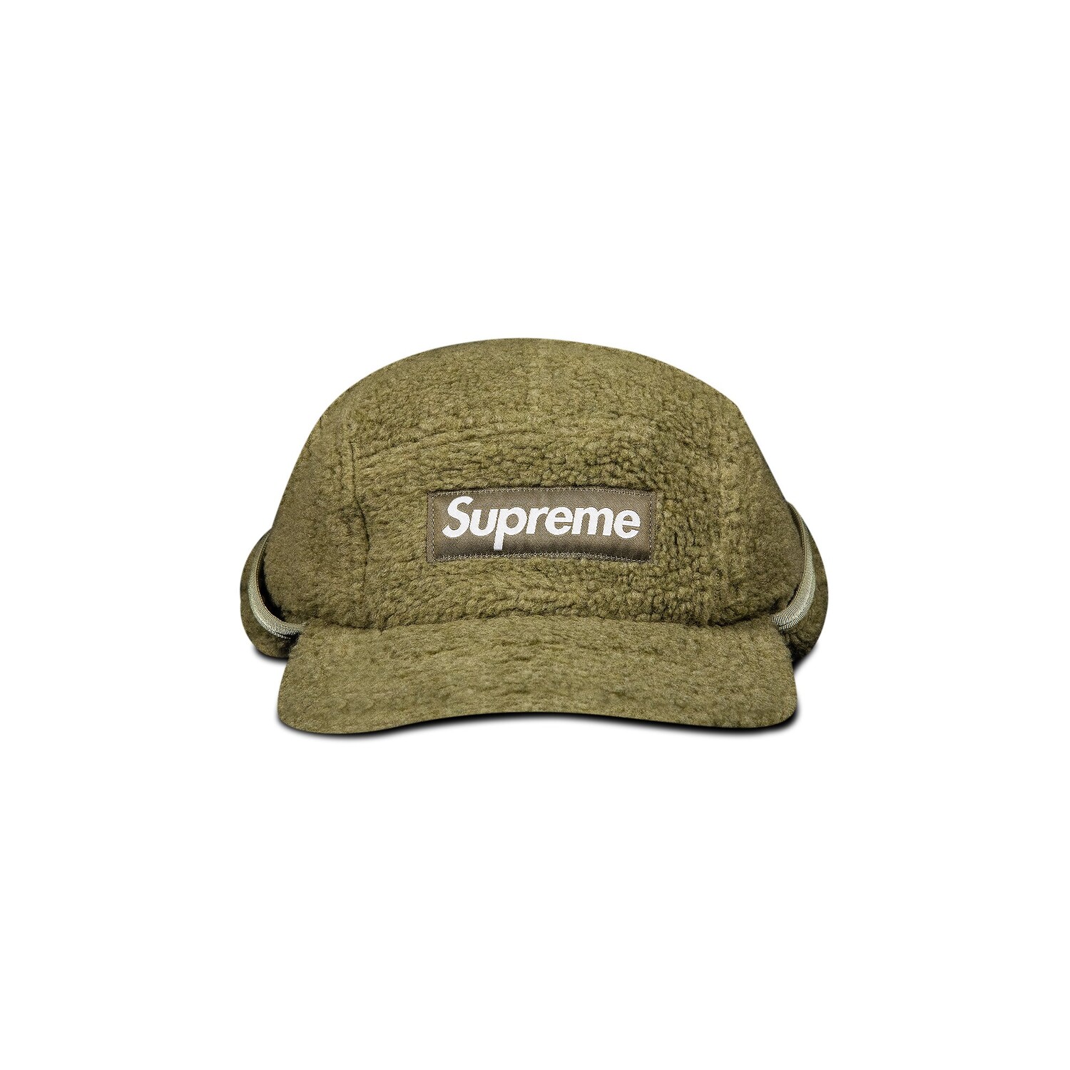 

Кепка-ушанка Supreme с глубоким ворсом, Оливковая