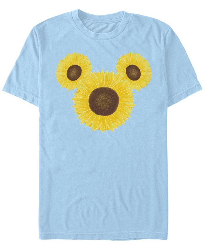 Мужская футболка с короткими рукавами и подсолнухом с Микки Маусом Fifth Sun, синий мужская классическая футболка с короткими рукавами и изображением микки вампира микки большого персонажа fifth sun