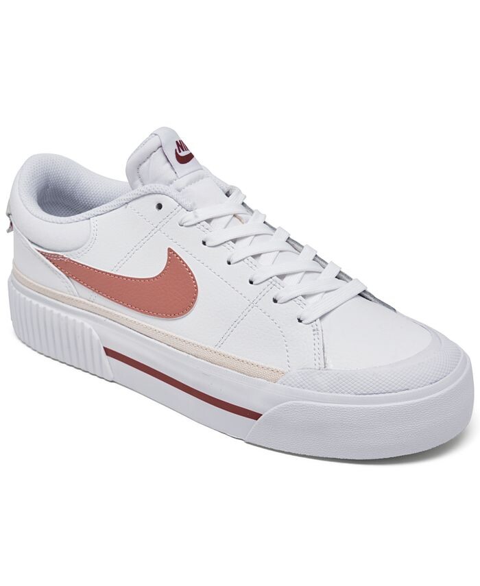 

Женские повседневные кроссовки Court Legacy на платформе с лифтом от Finish Line Nike, цвет White, Guava Ice, Cedar, Red