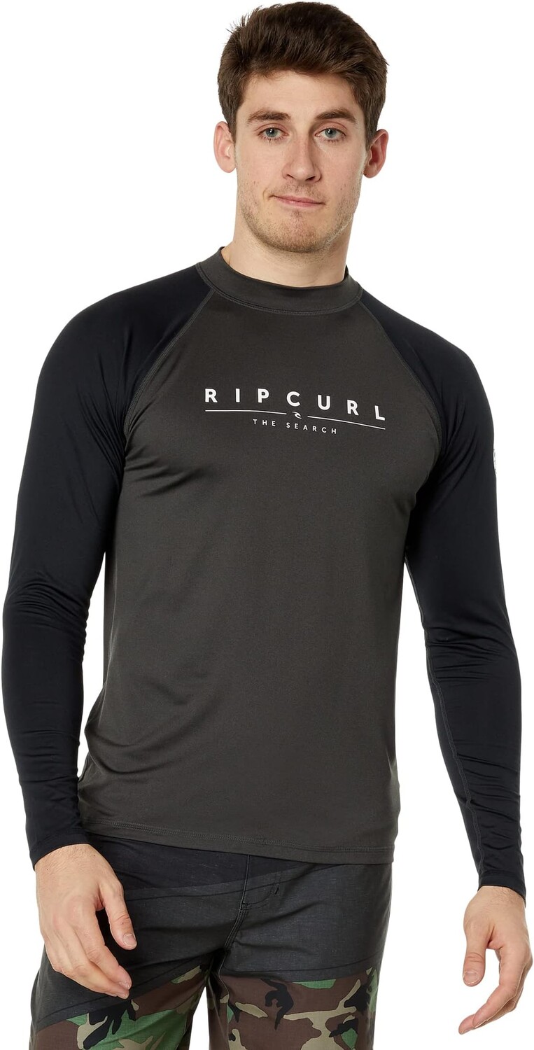 

УФ-футболка свободного кроя Shockwaves с длинными рукавами Rip Curl, цвет Black Marle