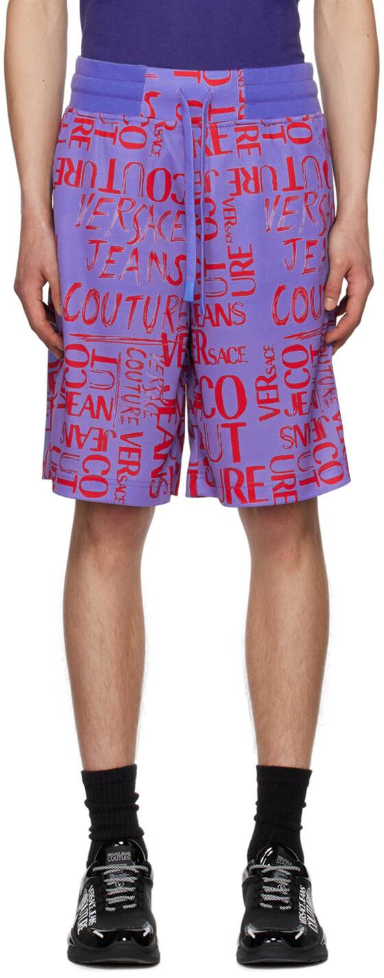 

Синие шорты с каракулями Versace Jeans Couture