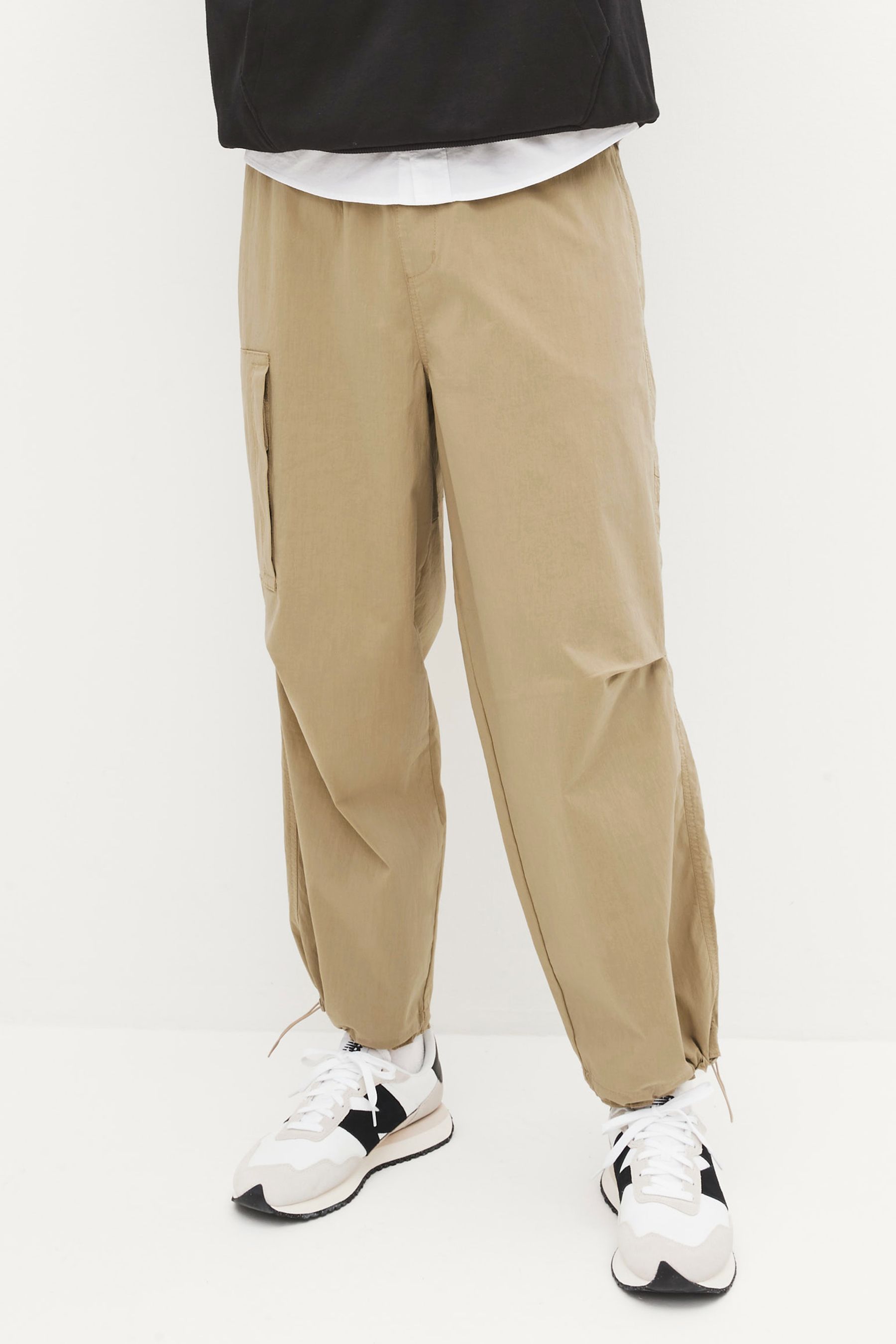 Свободные брюки-карго с парашютом Next, серый