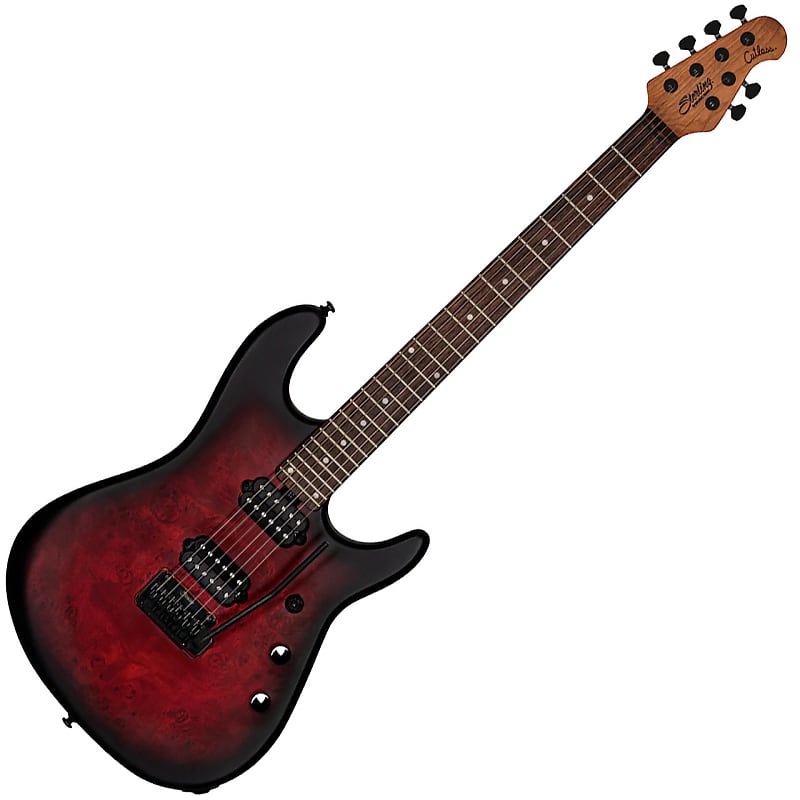 Электрогитара Sterling by Music Man Richardson Cutlass 6 String Bass Guitar Dark Scarlet Burst