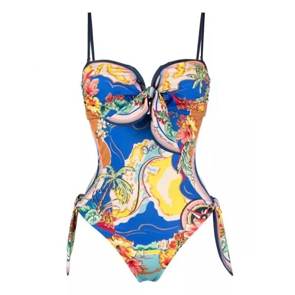 

Купальник alight nautical map-print swimsuit Zimmermann, мультиколор