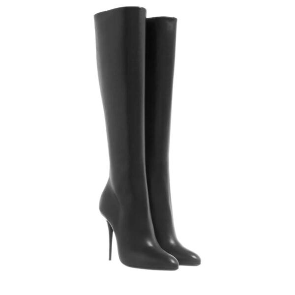 

Сапоги leather boots Saint Laurent, черный