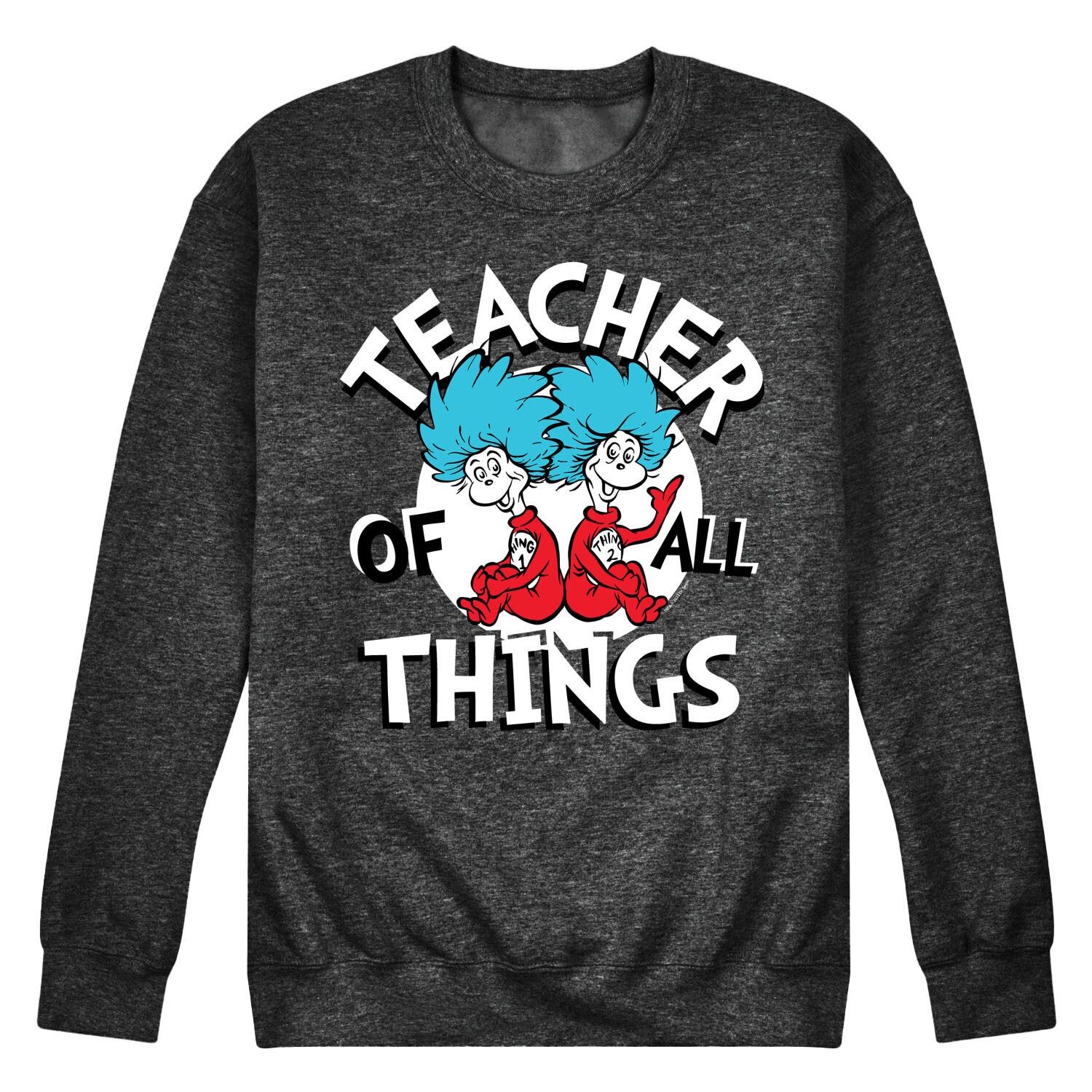 

Мужской свитшот с рисунком Dr Seuss Teacher Of All Things Licensed Character