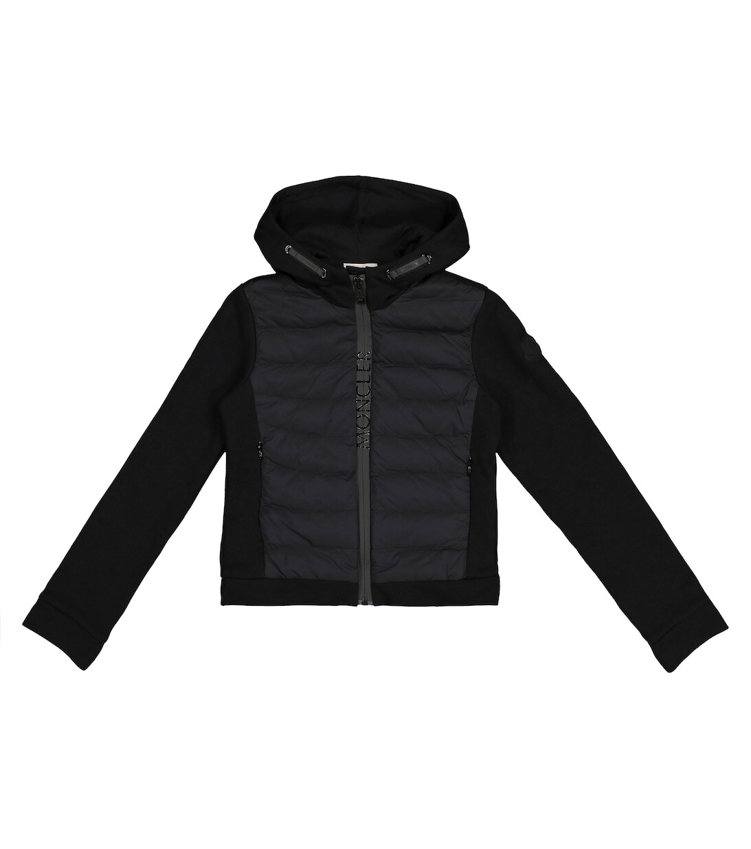 

Стеганая куртка из пуха и хлопка Moncler Enfant, черный