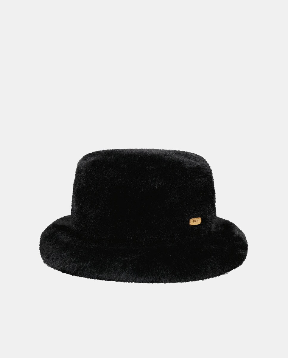 цена Черная шапка из синтетического меха Barts, черный