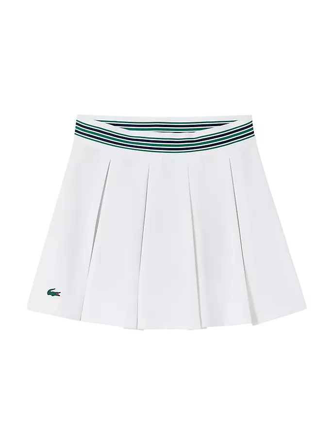 Плиссированная теннисная юбка Lacoste x Bandier Performance из пике Lacoste X Bandier, белый