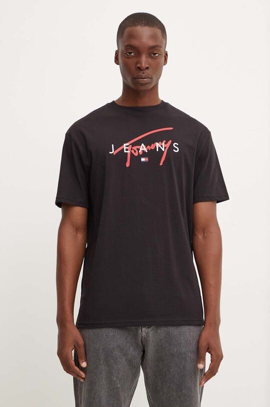 

Хлопковая футболка Tommy Jeans, черный