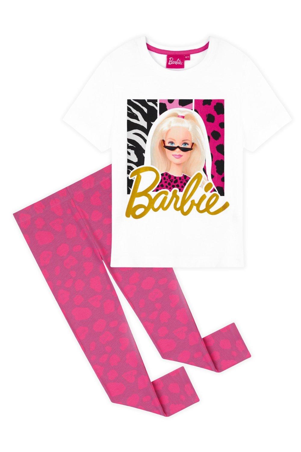 Футболка и леггинсы Barbie, розовый наклейка патч для одежды барби звезда 1