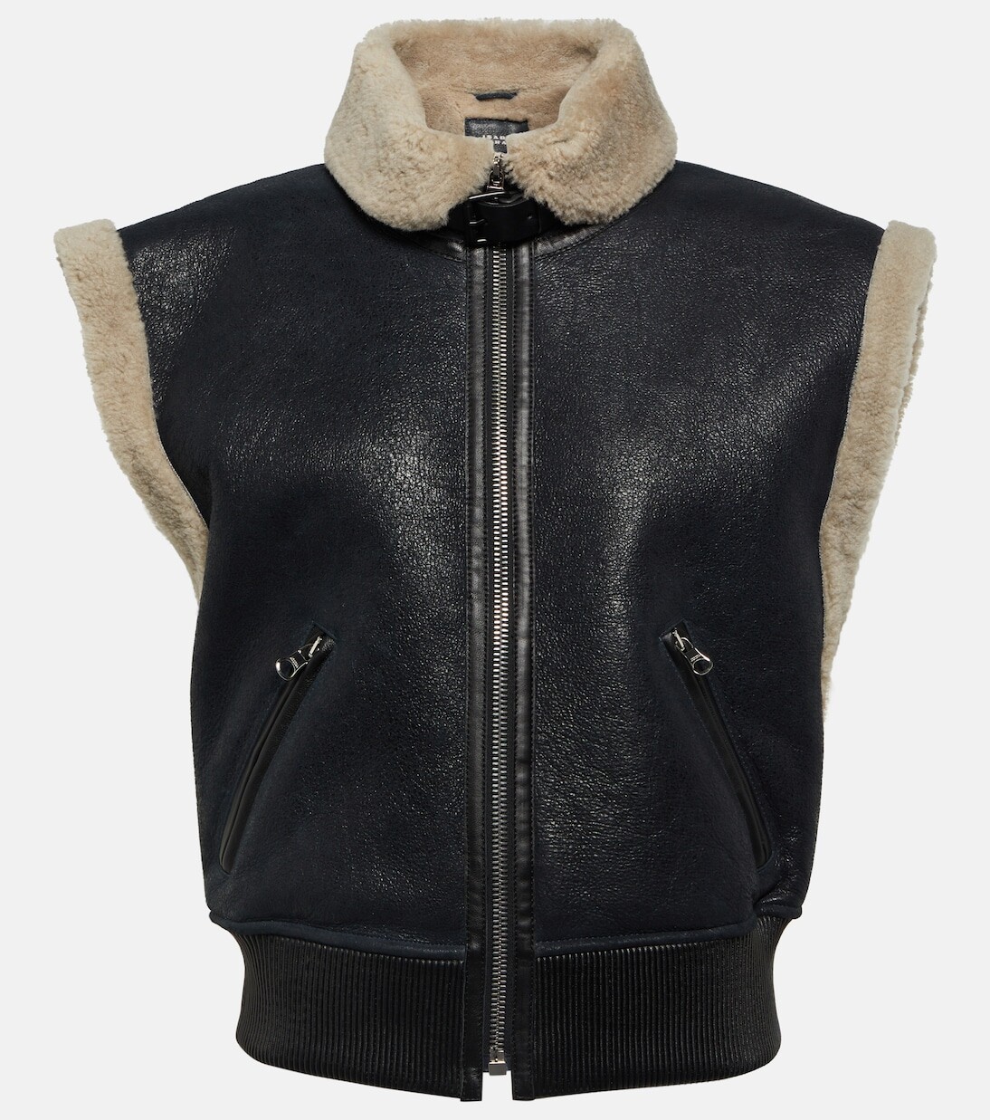 

Жилет из кожи и овчины aviel Isabel Marant, черный