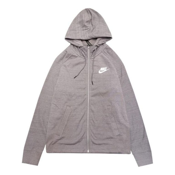 Толстовка Nike logo zipped hooded jacket 'Grey', серый