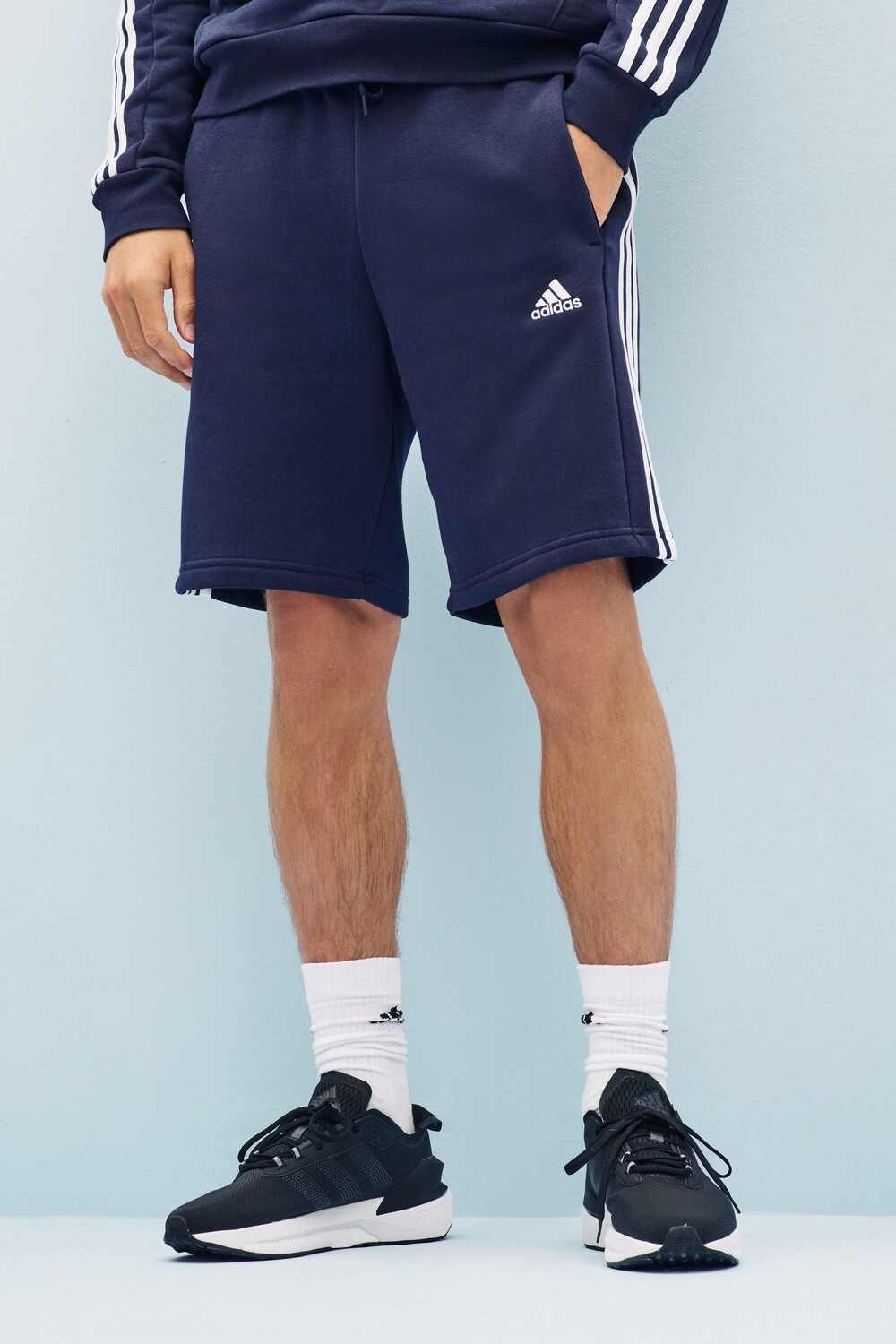 

Спортивная одежда Essentials с зауженными флисовыми манжетами adidas, синий